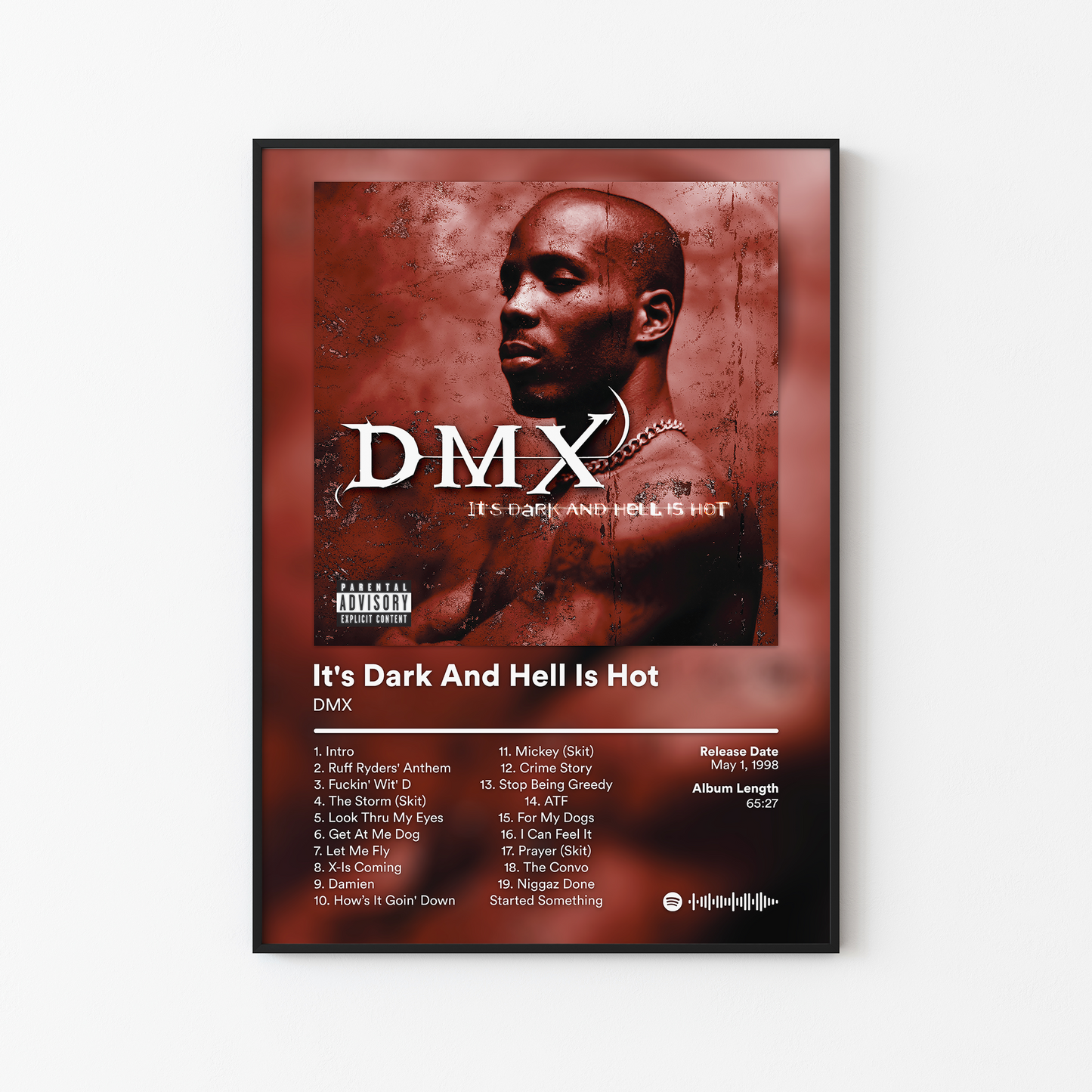 DMX Its Dark And Hell Is Hot Album Poster