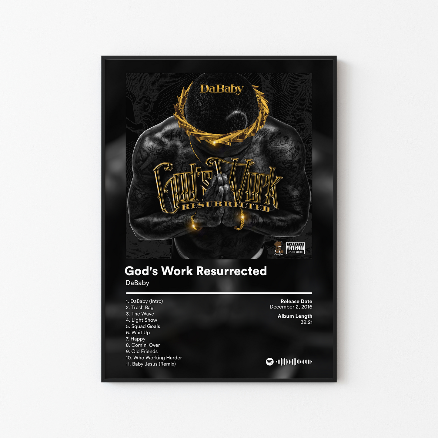 DaBaby Gods Work Resurrected Album Poster