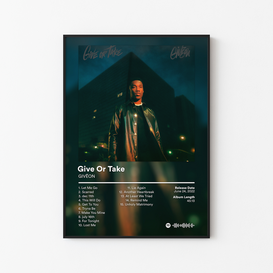 GIVEON Give Or Take Album Poster