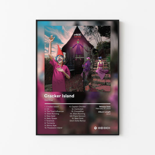 Gorillaz Cracker Island Album Poster