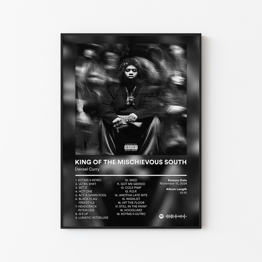 Denzel Curry KING OF THE MISCHIEVOUS SOUTH Album Poster