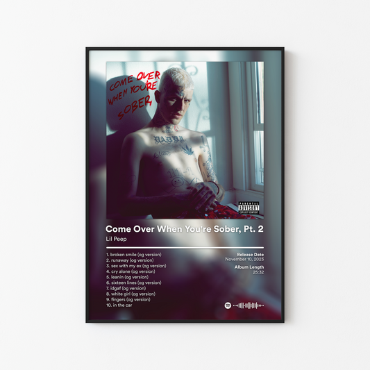 Lil Peep Come Over When Youre Sober Pt 2 Album Poster