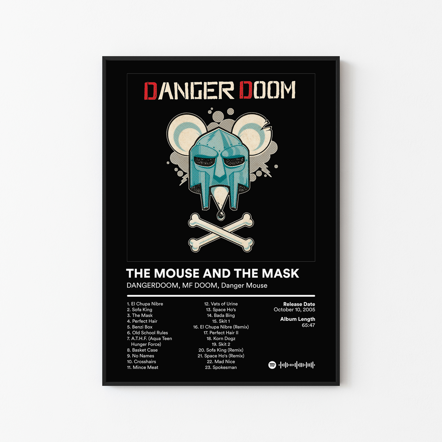 MF DOOM THE MASK AND THE MOUSE METALFACE EDITION Album Poster
