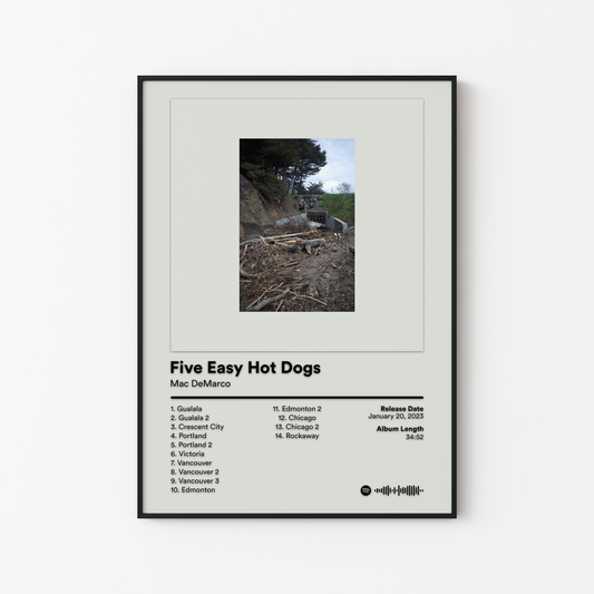 Mac DeMarco Five Easy Hot Dogs Album Poster