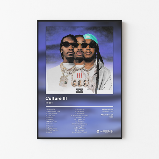 Migos Culture 3 Deluxe Album Poster