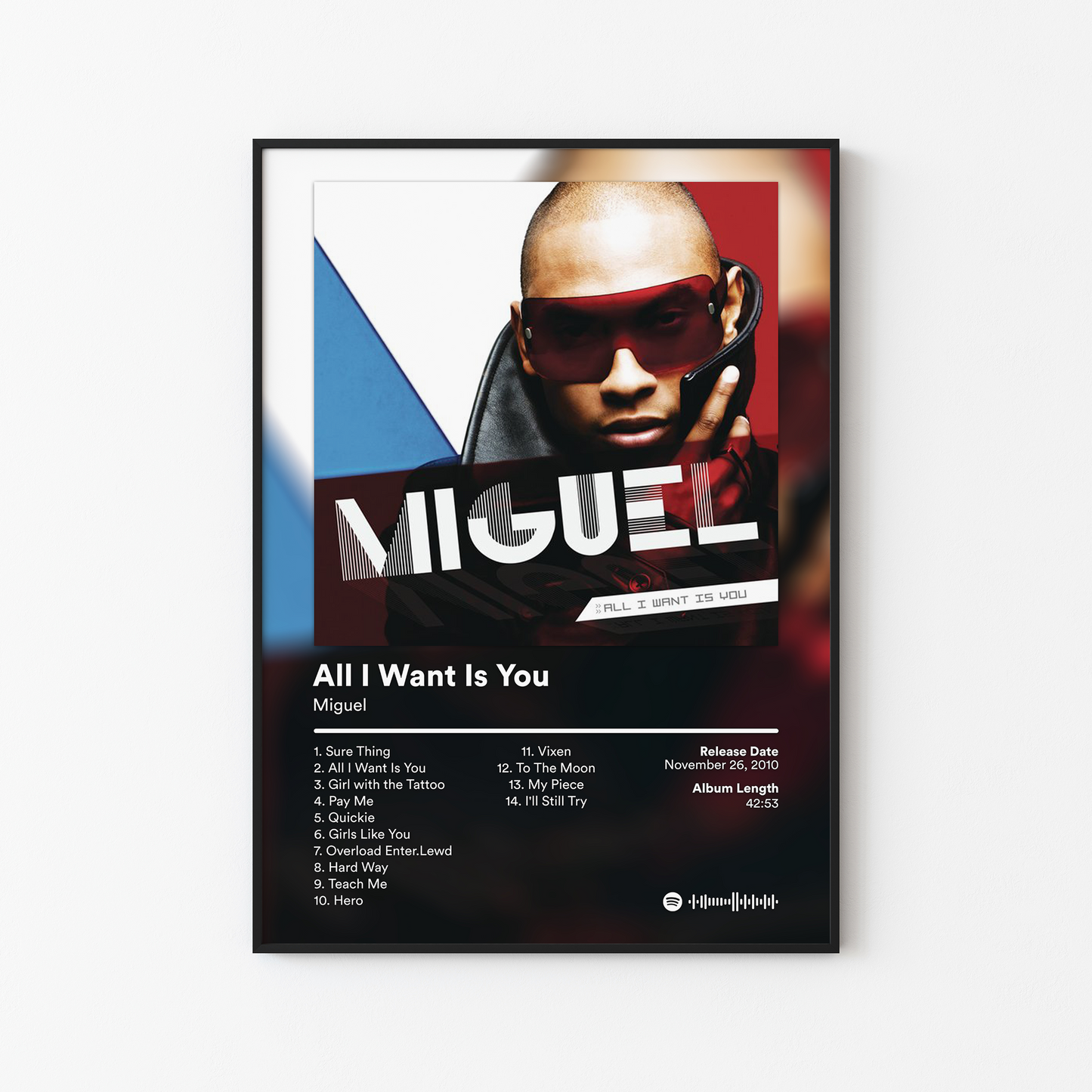 Miguel All I Want Is You Album Poster