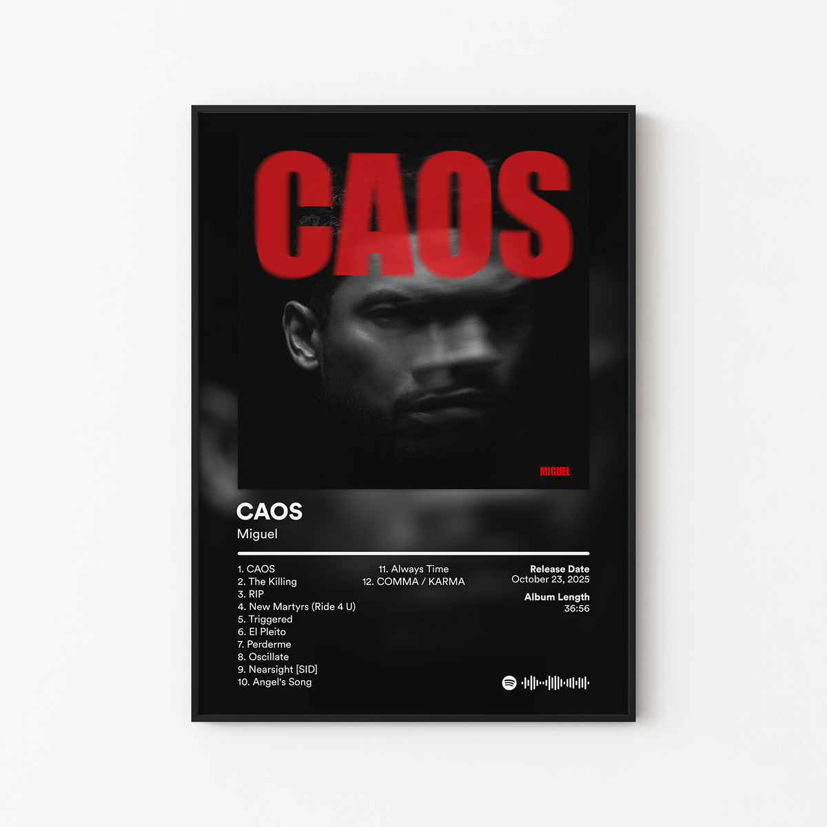 Miguel CAOS Album Poster