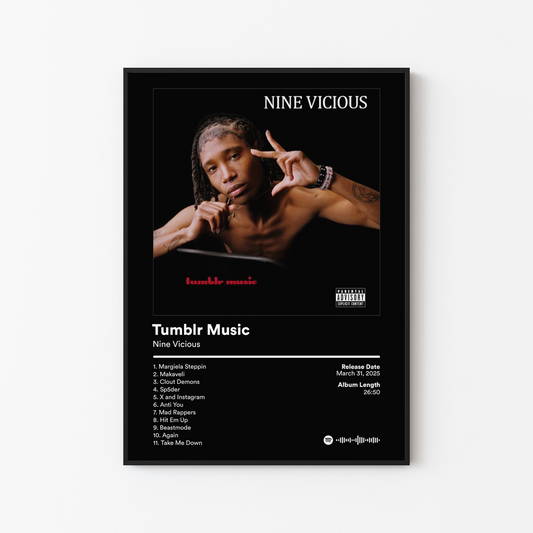 Nine Vicious Tumblr Music Album Poster