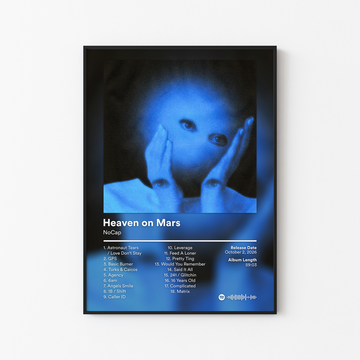 NoCap Heaven on Mars Album Poster