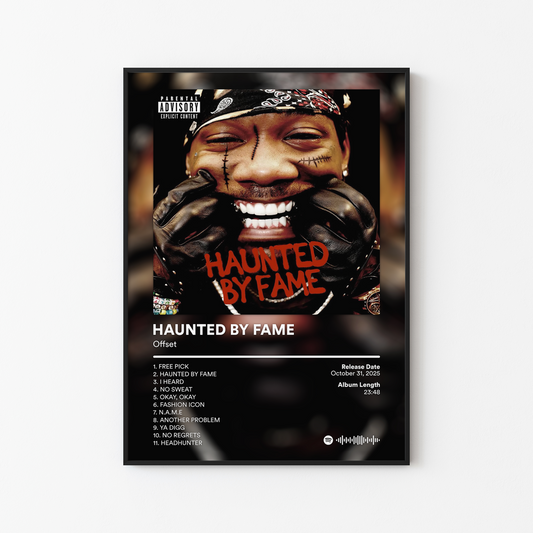 Offset HAUNTED BY FAME Album Poster