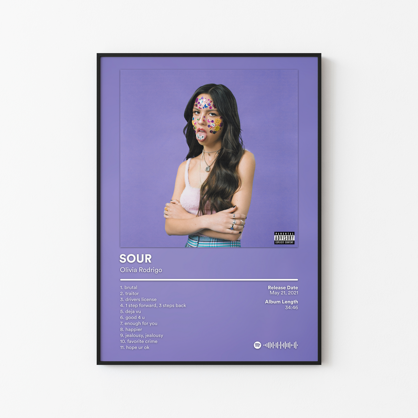 Olivia Rodrigo SOUR Album Poster