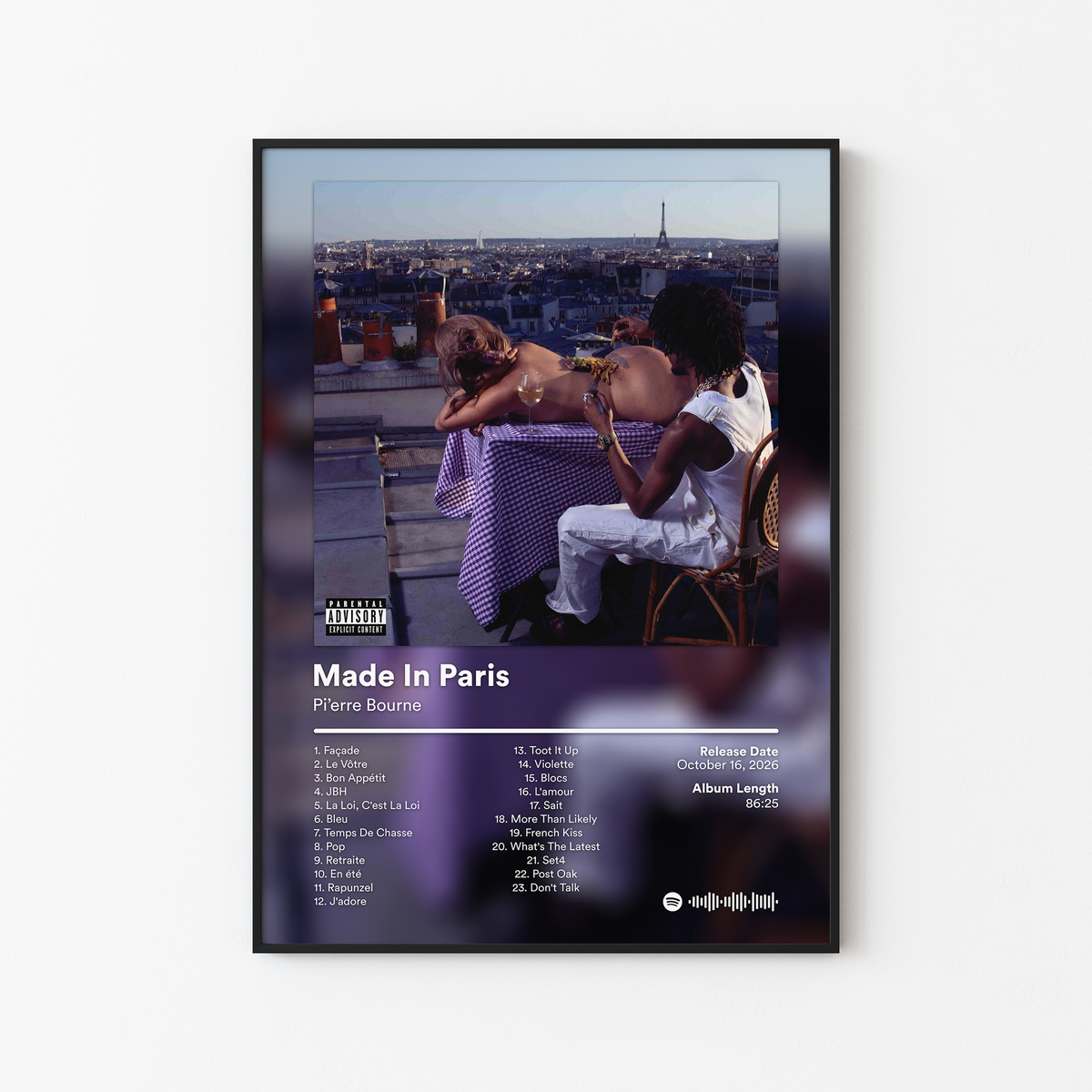 Pierre Bourne Made In Paris (Deluxe) Album Poster