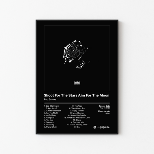 Pop Smoke Shoot For The Stars Aim For The Moon Album Poster