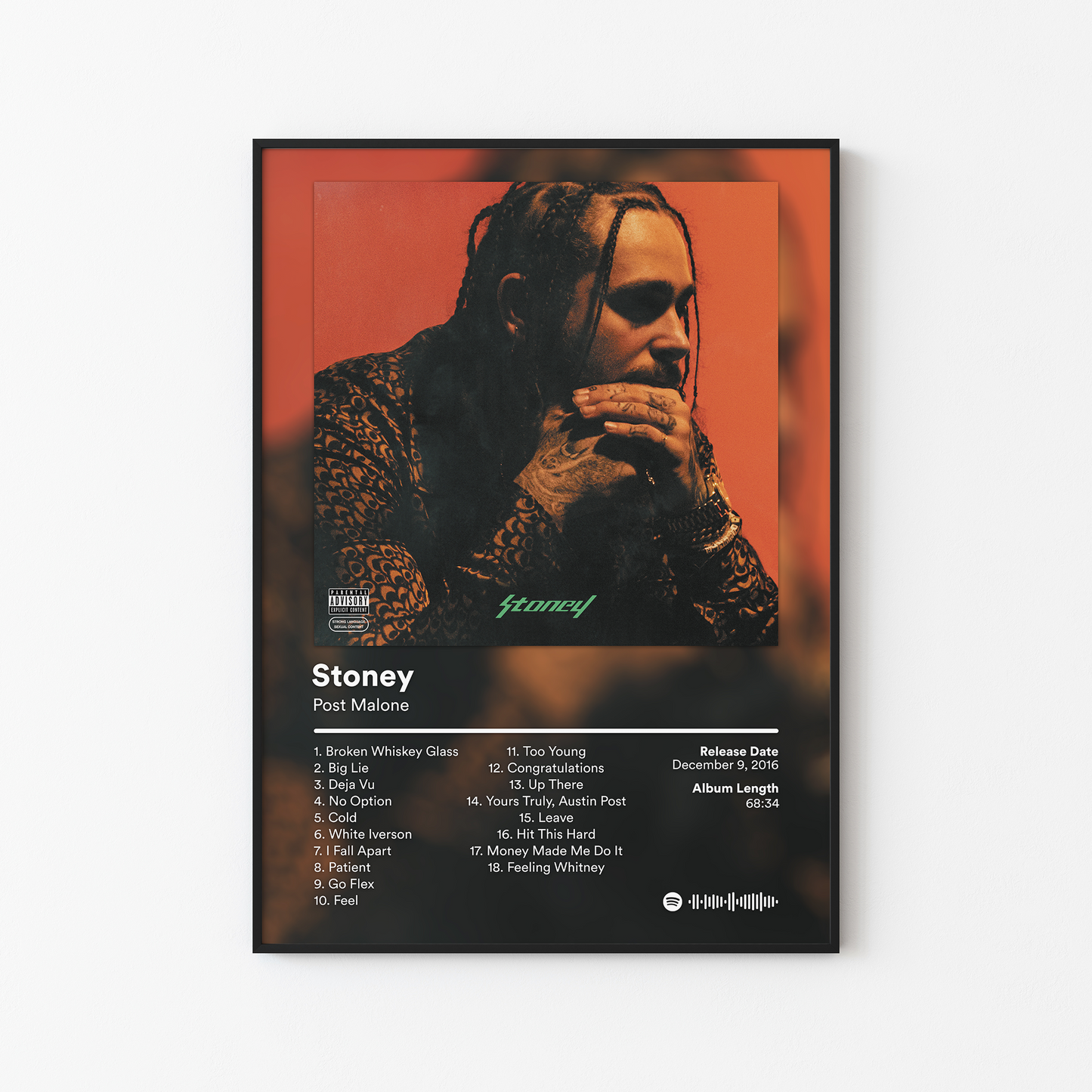 Post Malone Stoney Album Poster