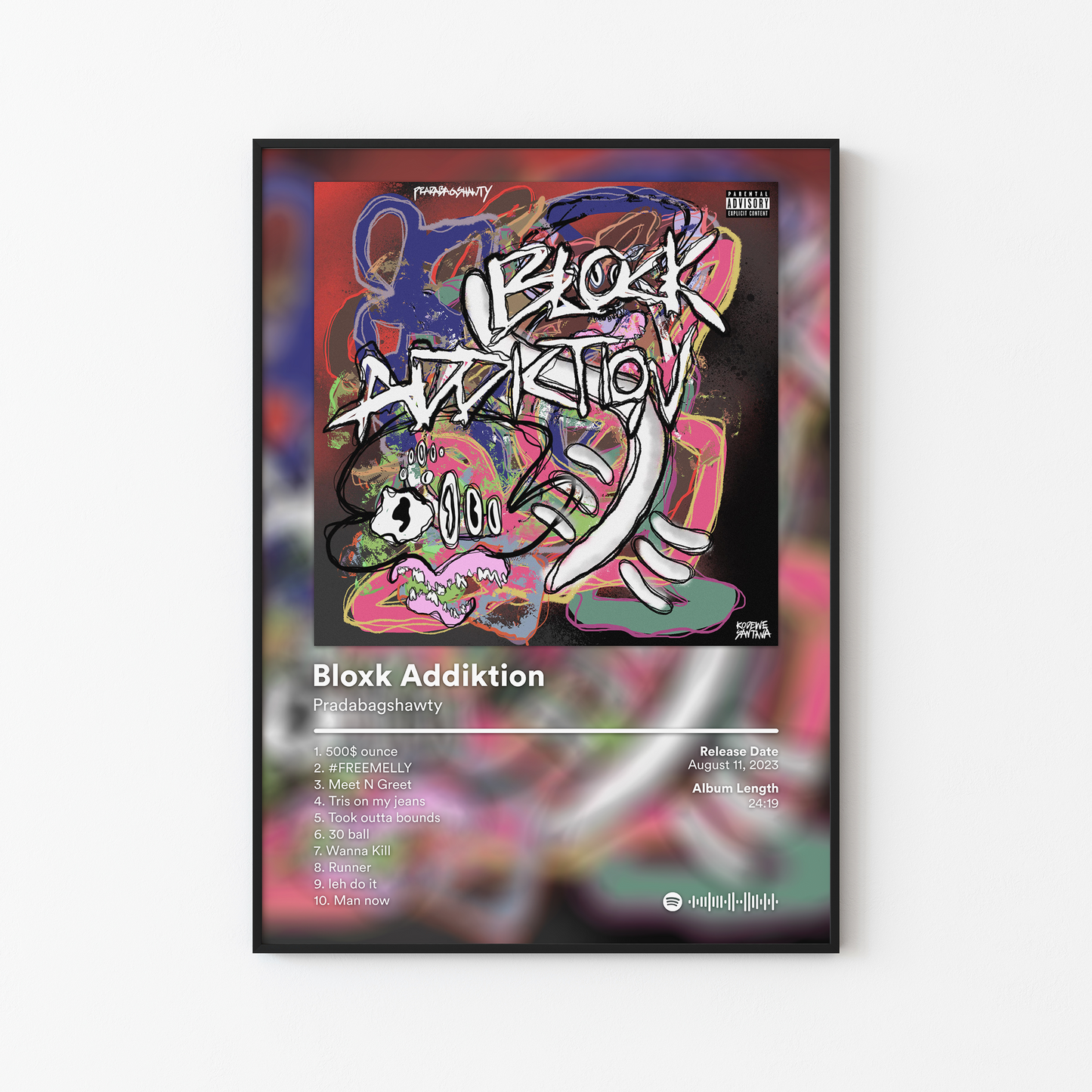 Pradabagshawty Bloxk Addiktion Album Poster