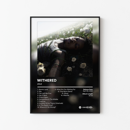 d4vd WITHERED Album Poster