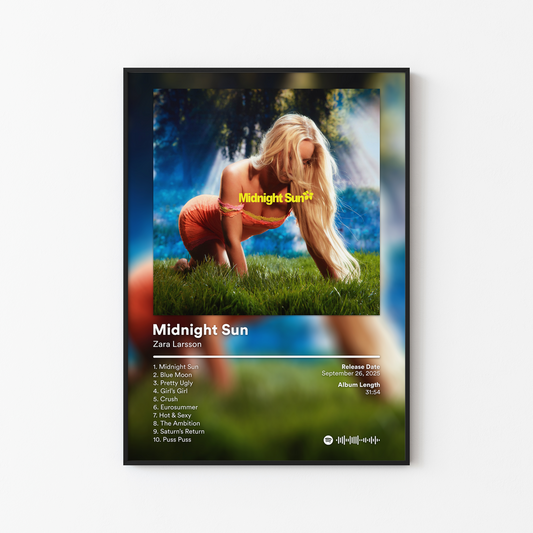Zara Larsson Midnight Sun Album Poster