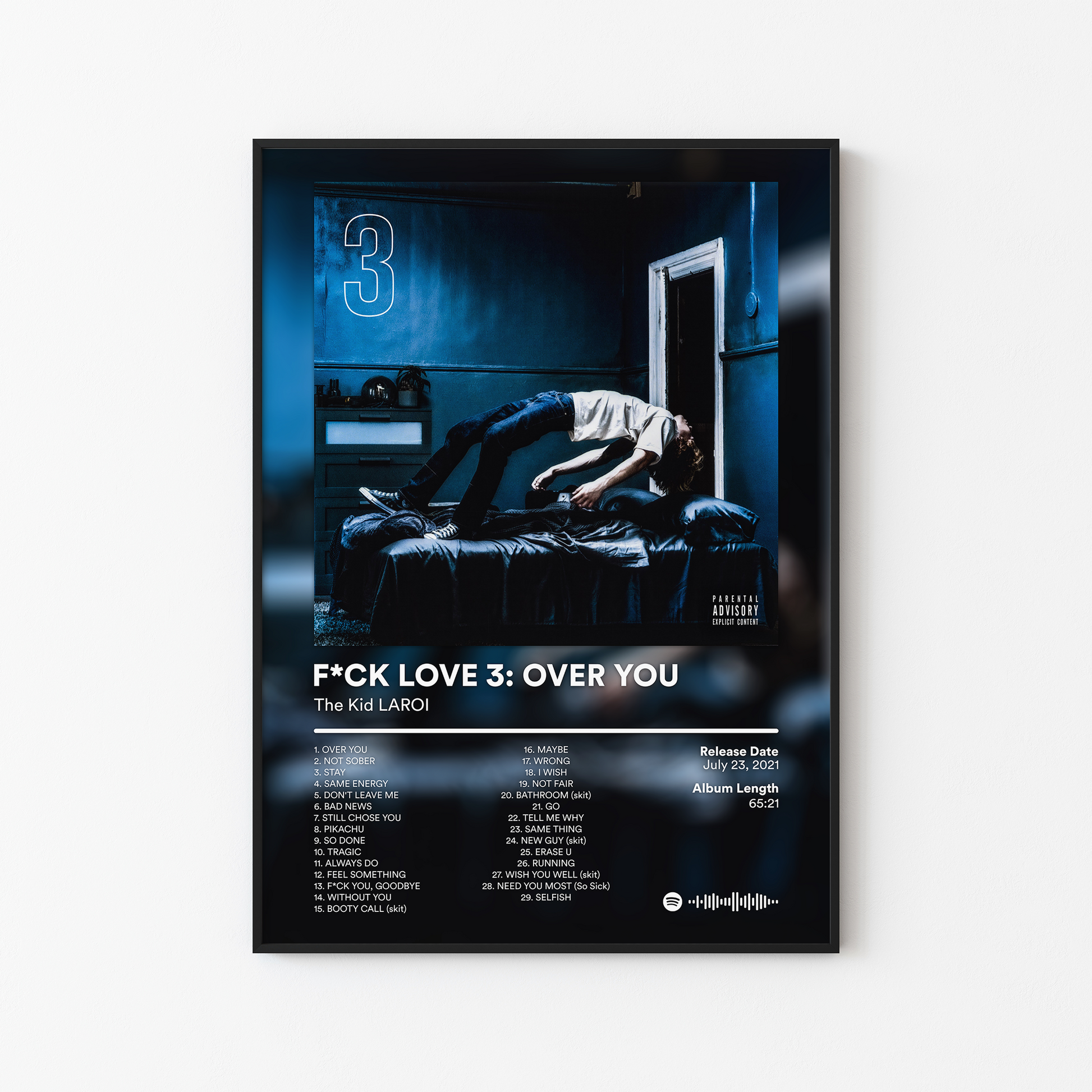 The Kid LAROI FUCK LOVE 3 OVER YOU Album Poster