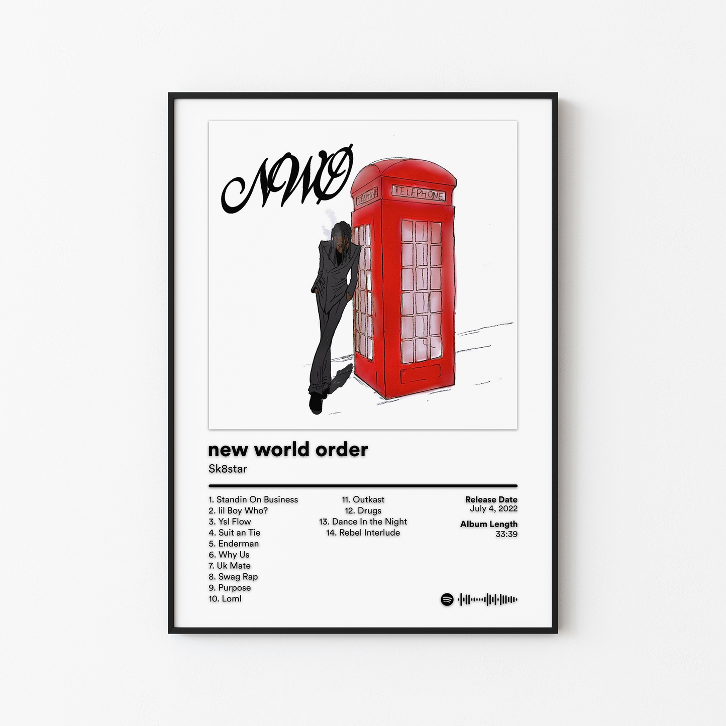 Sk8star new world order Album Poster