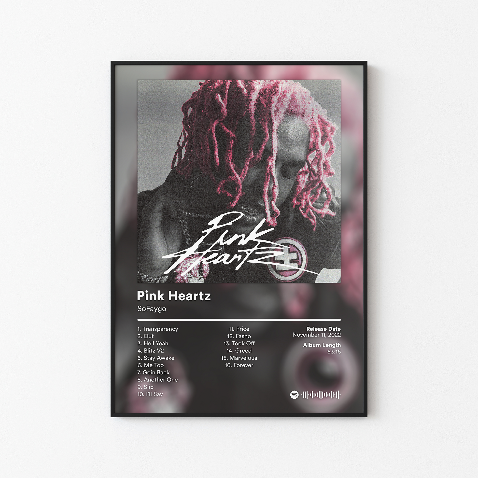 SoFaygo Pink Heartz Album Poster
