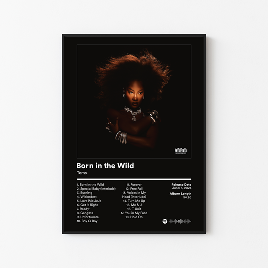 Tems Born in the Wild Album Poster