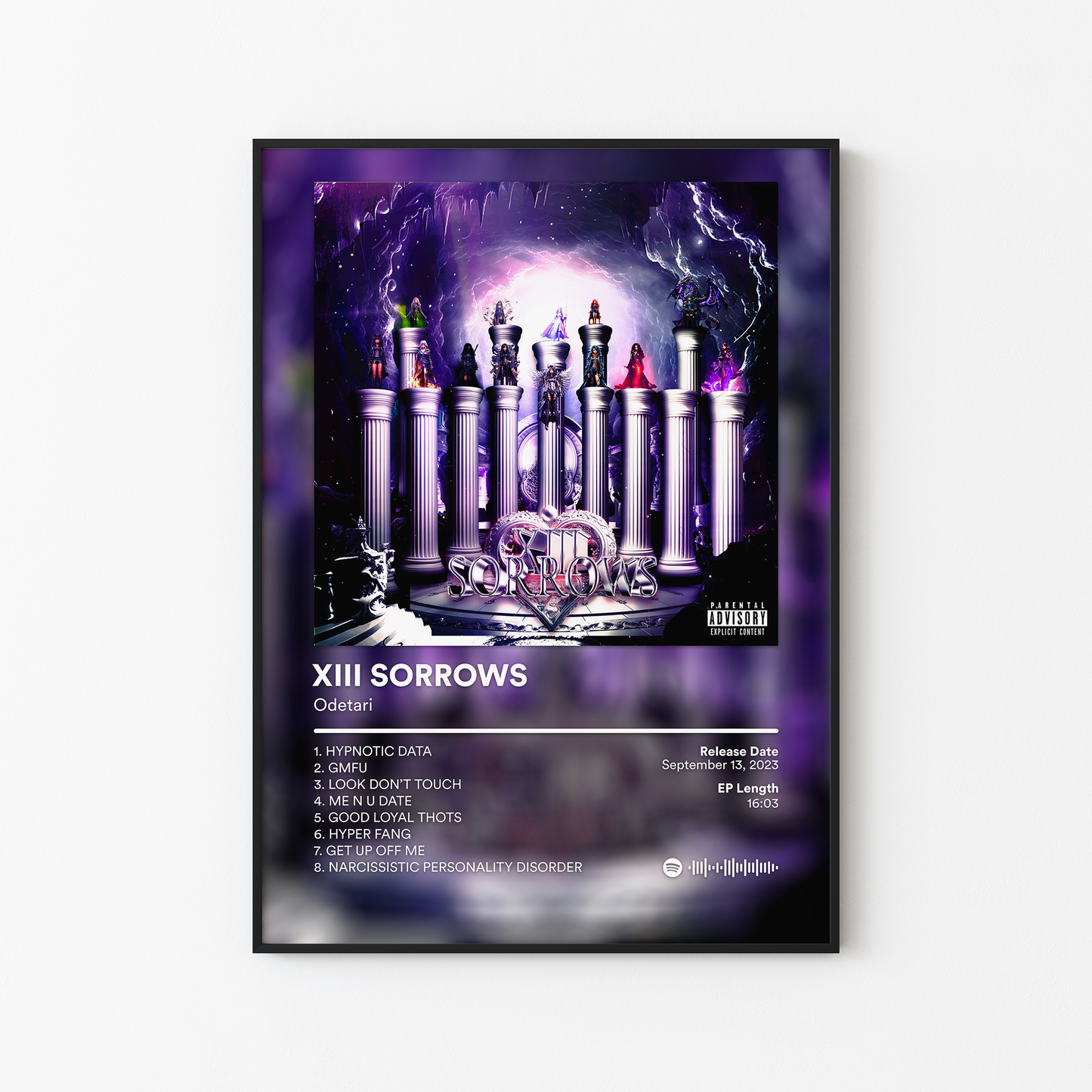 Odetari XIII SORROWS Album Poster