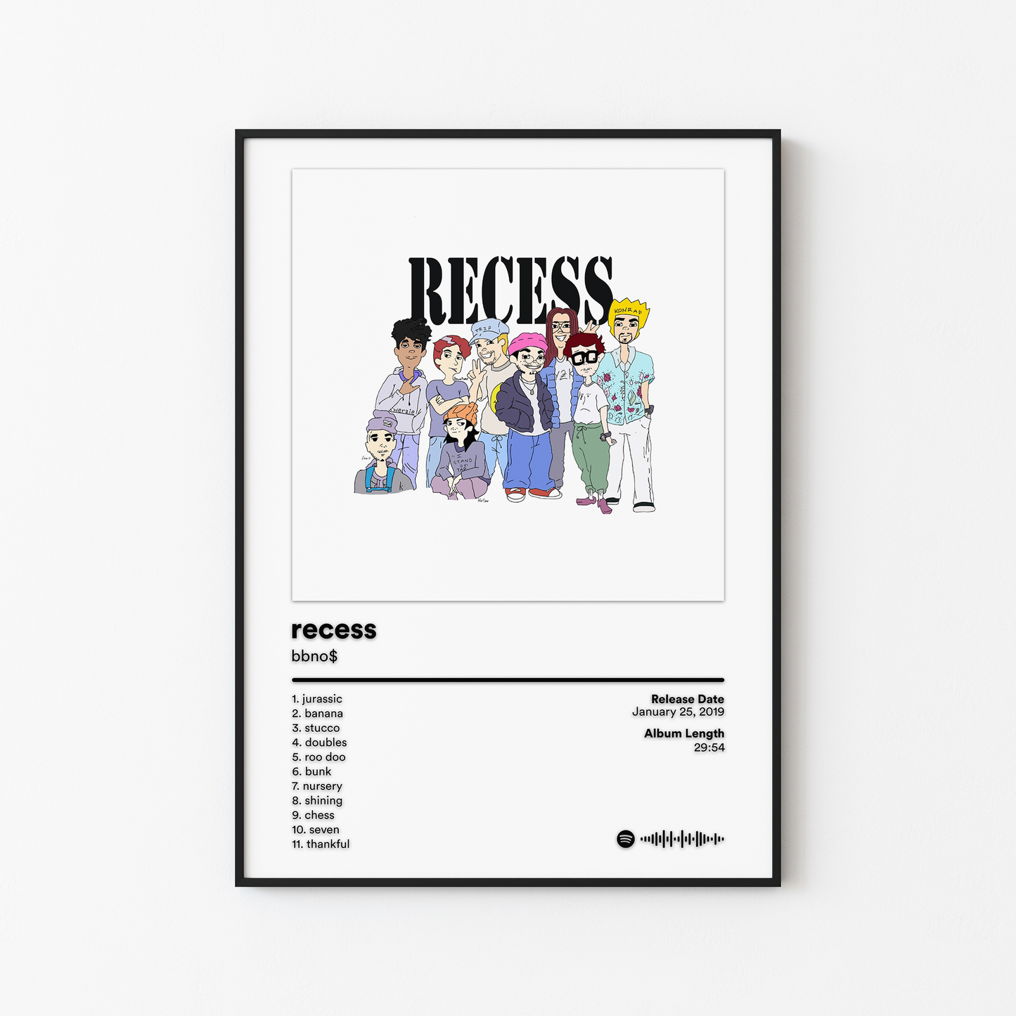 bbno$ recess Album Poster