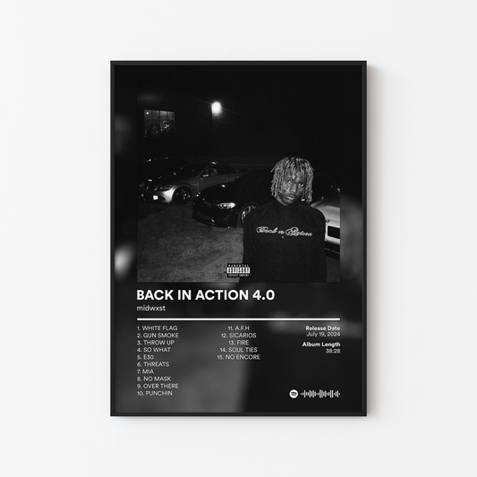 midwxst BACK IN ACTION 4.0 Album Poster