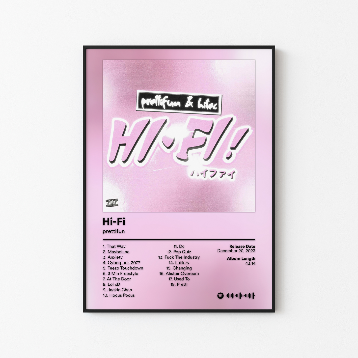prettifun Hi Fi Album Poster