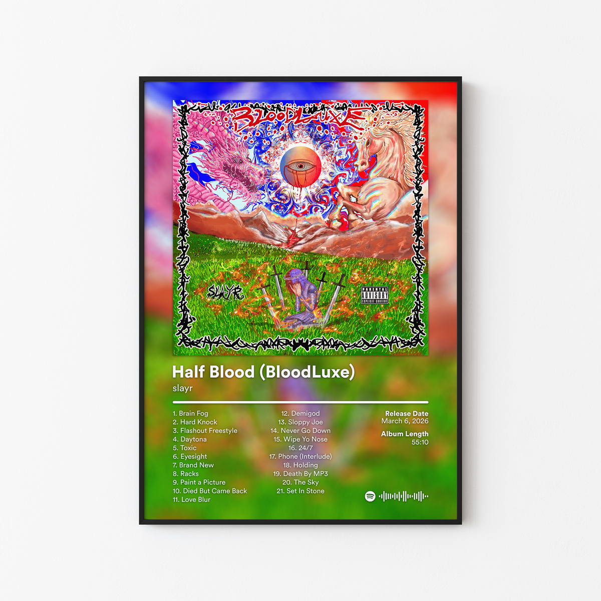 slayr Half Blood BloodLuxe Album Poster