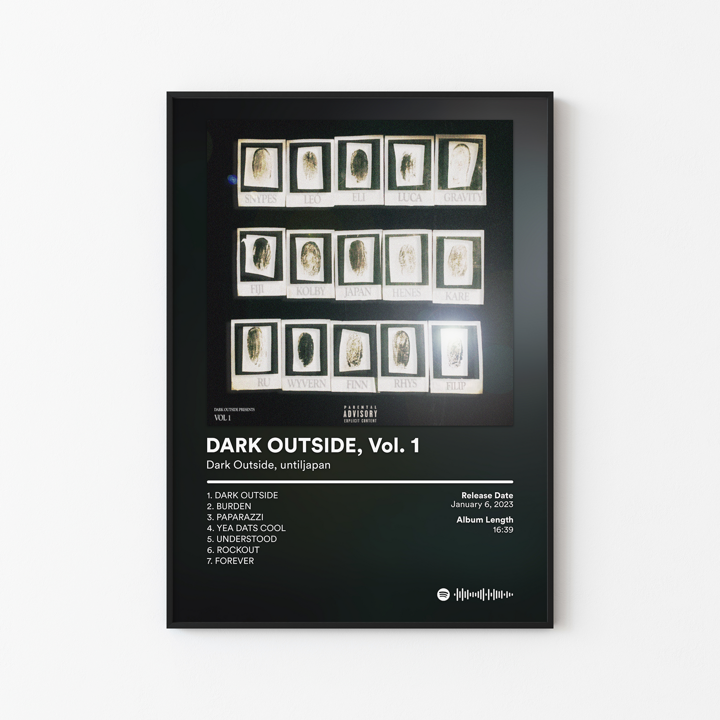 untiljapan DARK OUTSIDE Vol 1 Album Poster