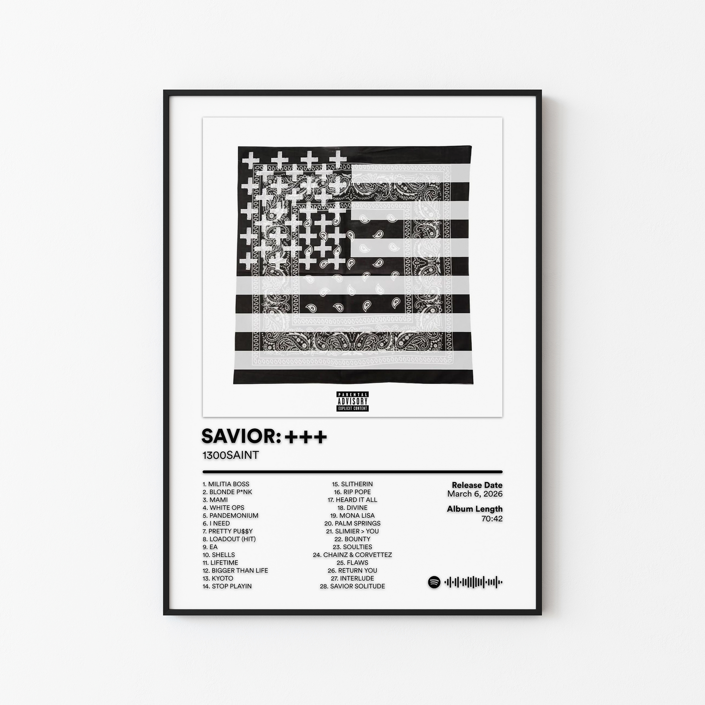 1300SAINT SAVIOR Deluxe Album Poster