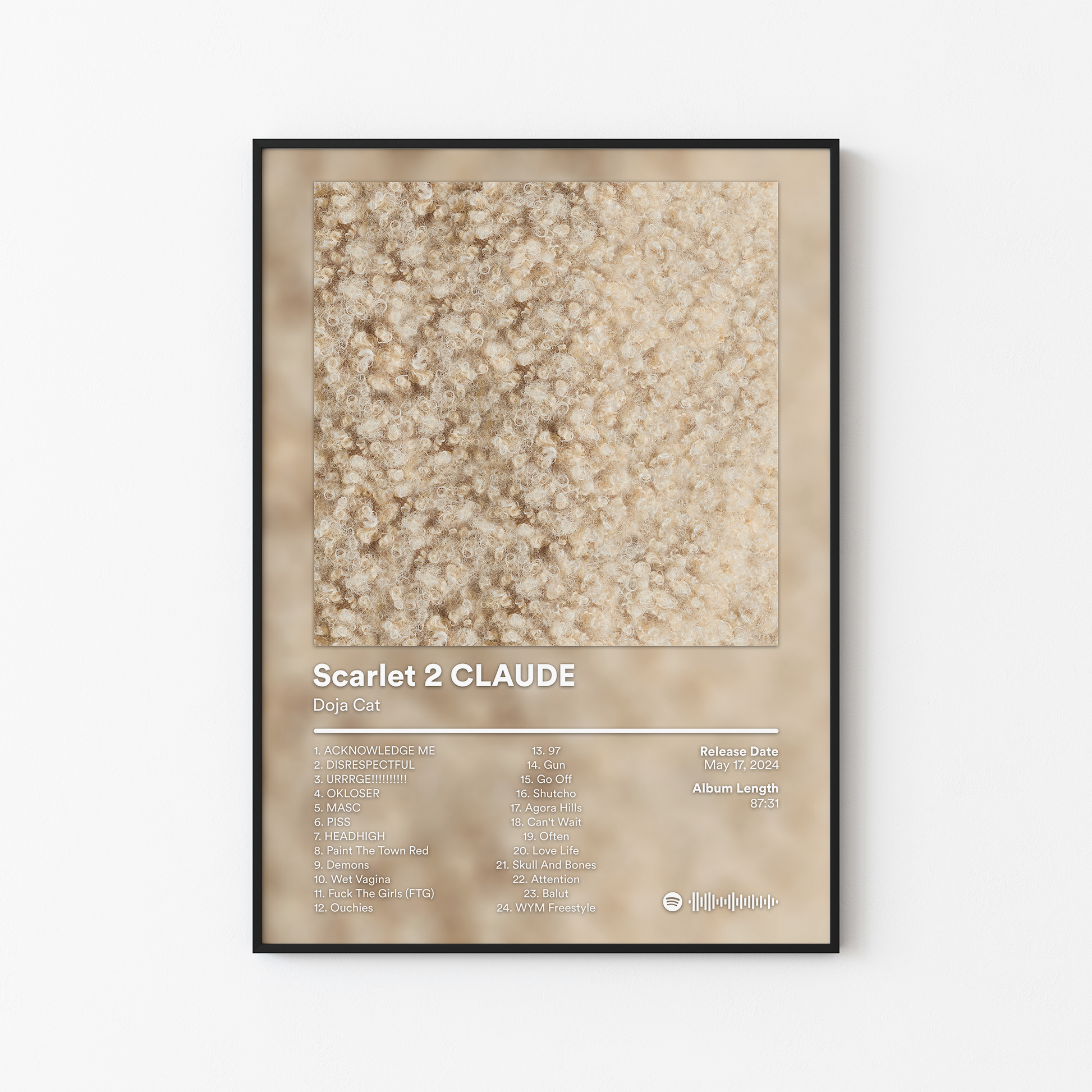 Doja Cat Scarlet 2 CLAUDE Album Poster