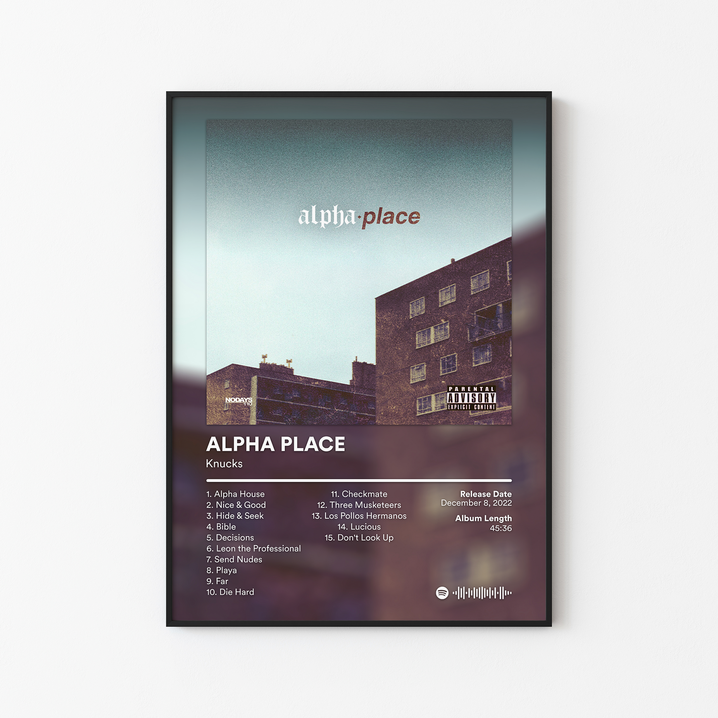 Knucks ALPHA PLACE Album Poster