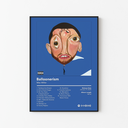 Mac Miller Balloonerism Album Poster