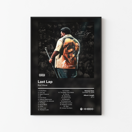 Rod Wave Last Lap Album Poster