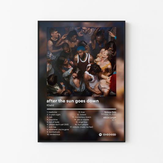 Khalid after the sun goes down Album Poster