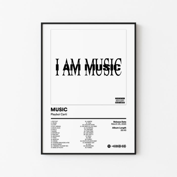 Playboi Carti MUSIC Album Poster