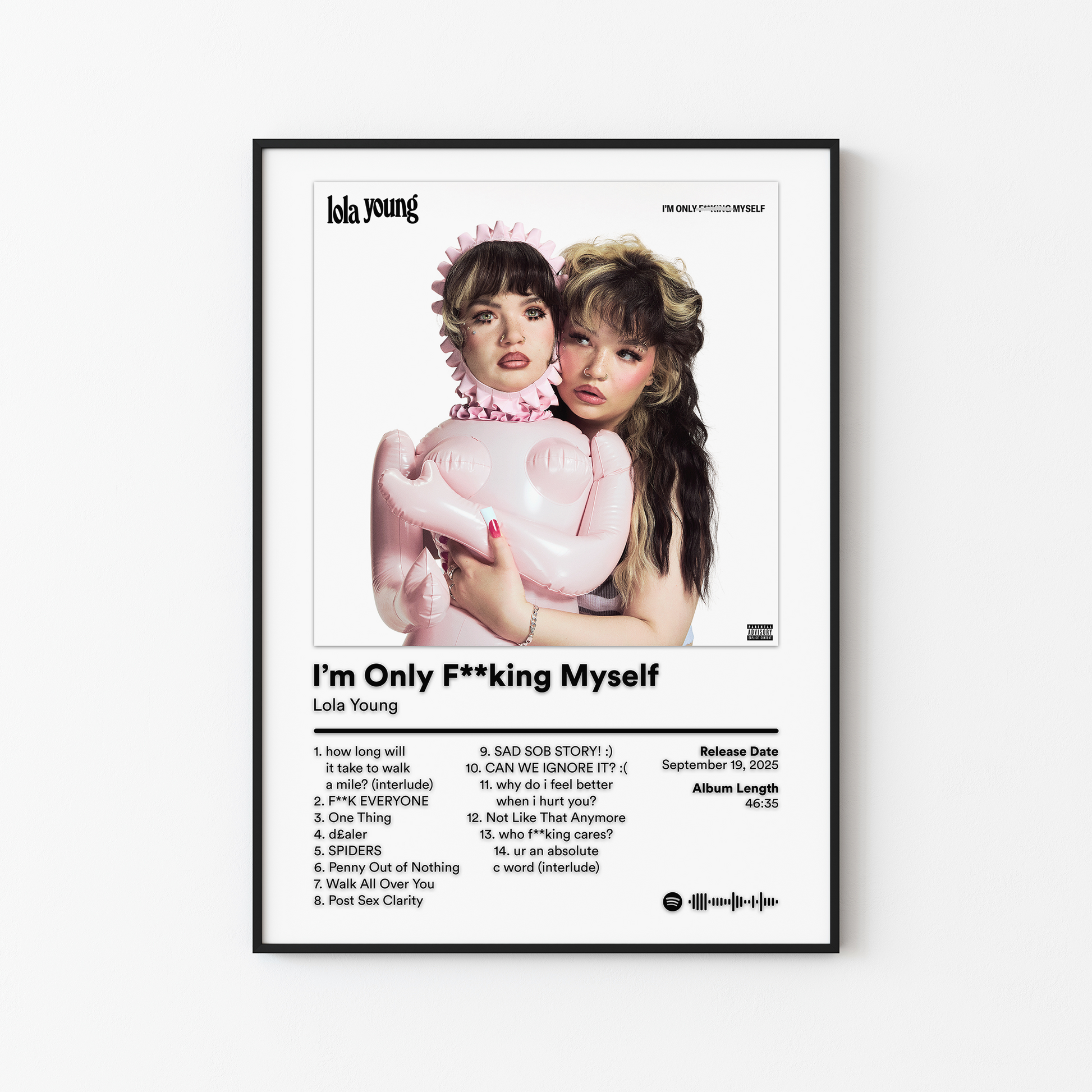 Lola Young Im Only Fucking Myself Album Poster