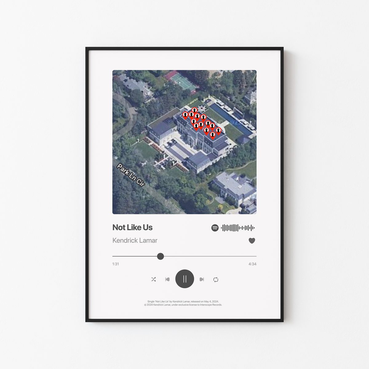 Kendrick Lamar Not Like Us Poster