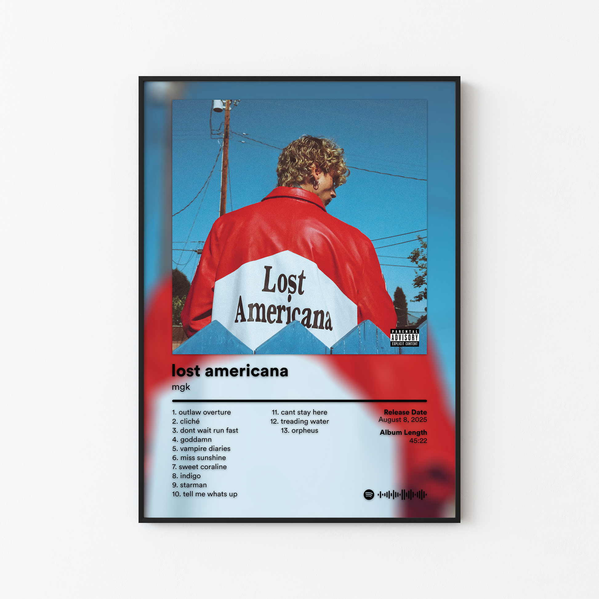 mgk lost americana Album Poster