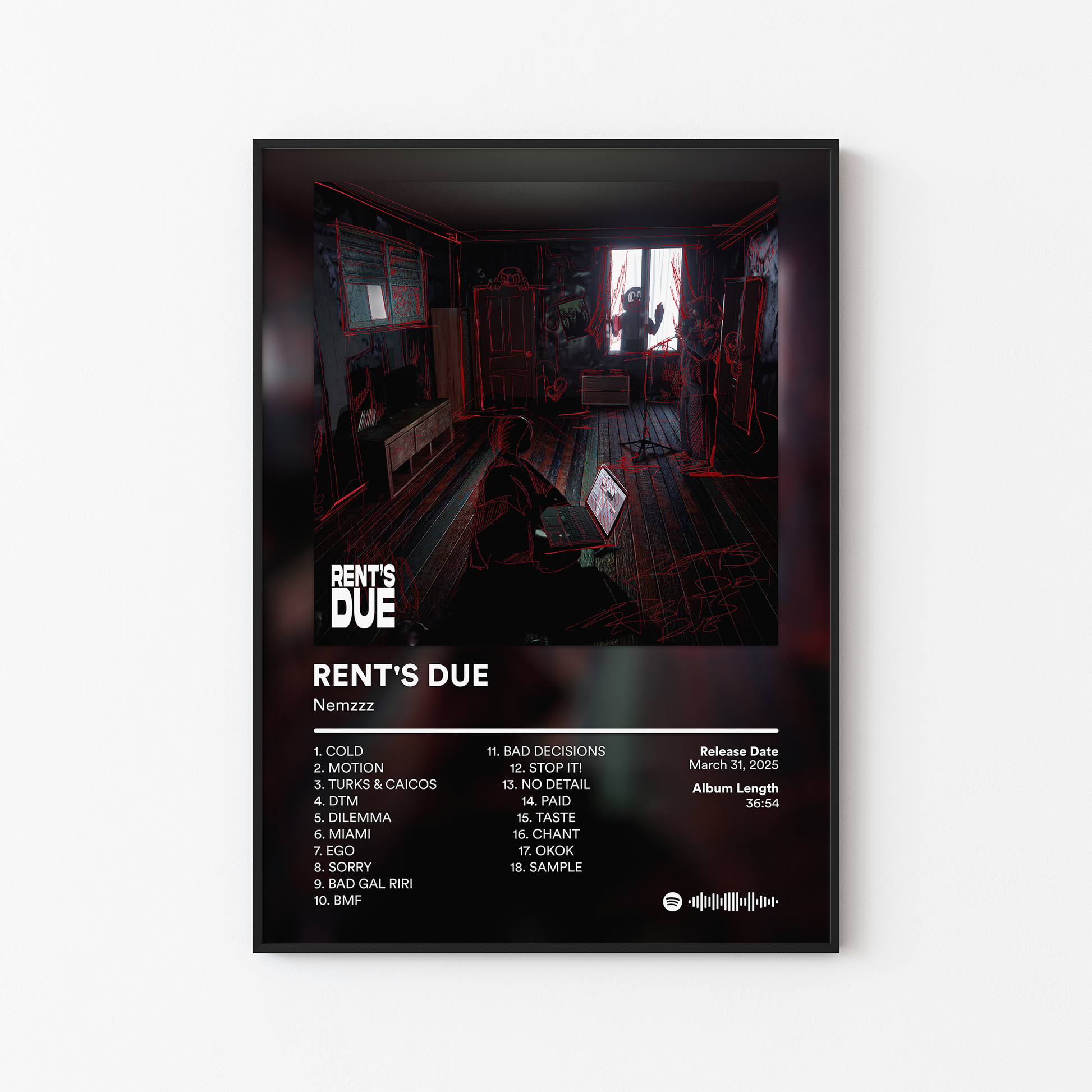 Nemzzz RENTS DUE Album Poster