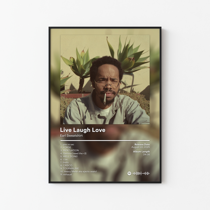 Earl Sweatshirt Live Laugh Love Album Poster