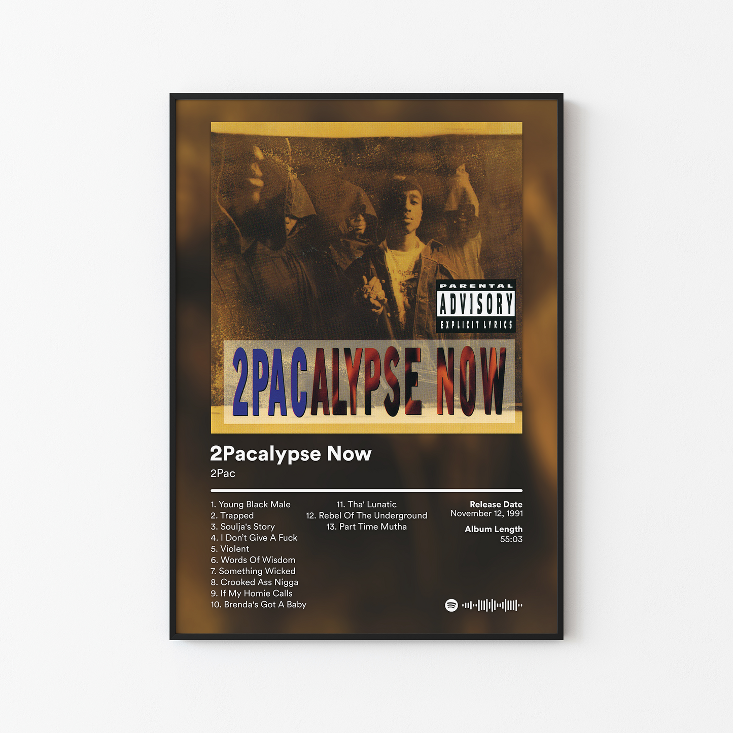 2Pac 2Pacalypse Now Album Poster
