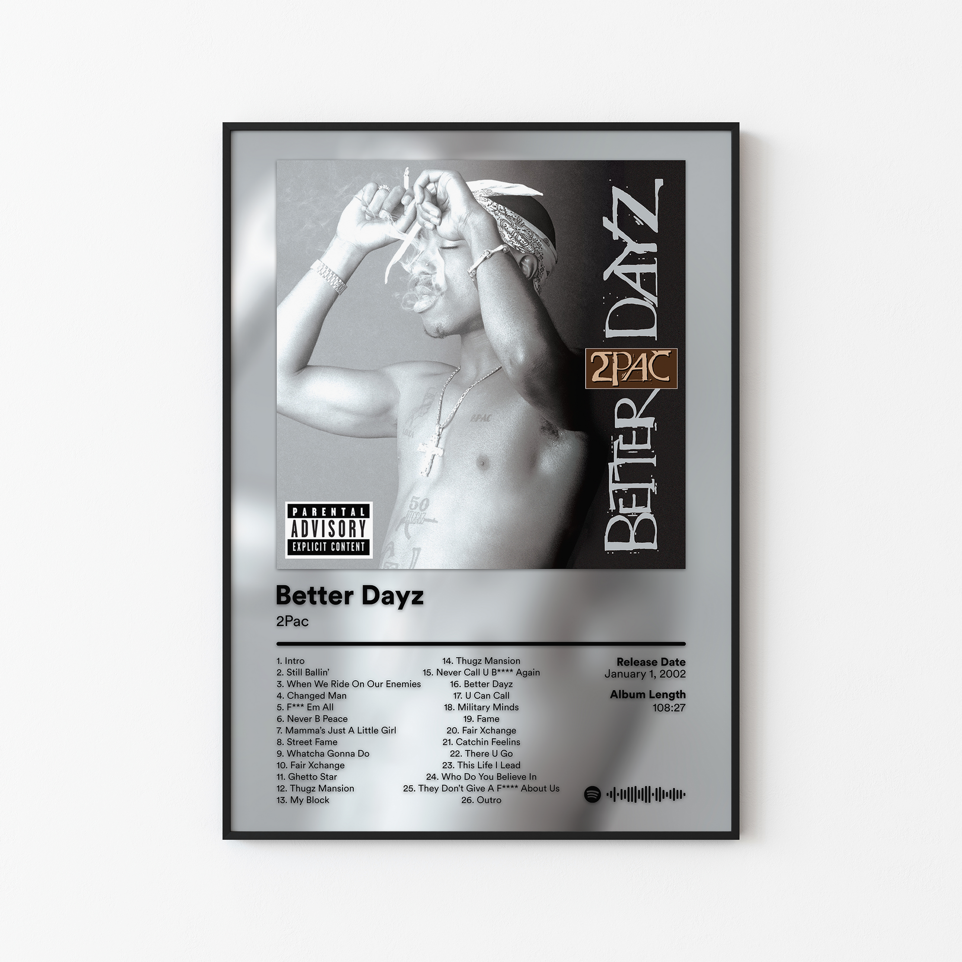 2Pac Better Dayz Album Poster