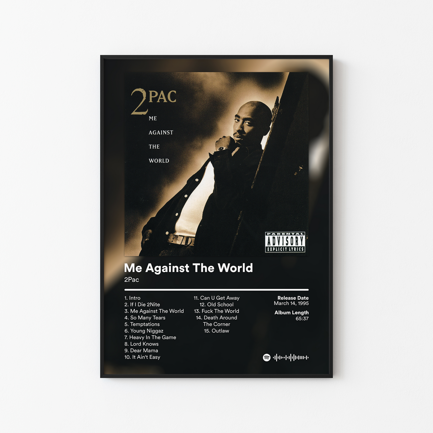 2Pac Me Against The World Album Poster