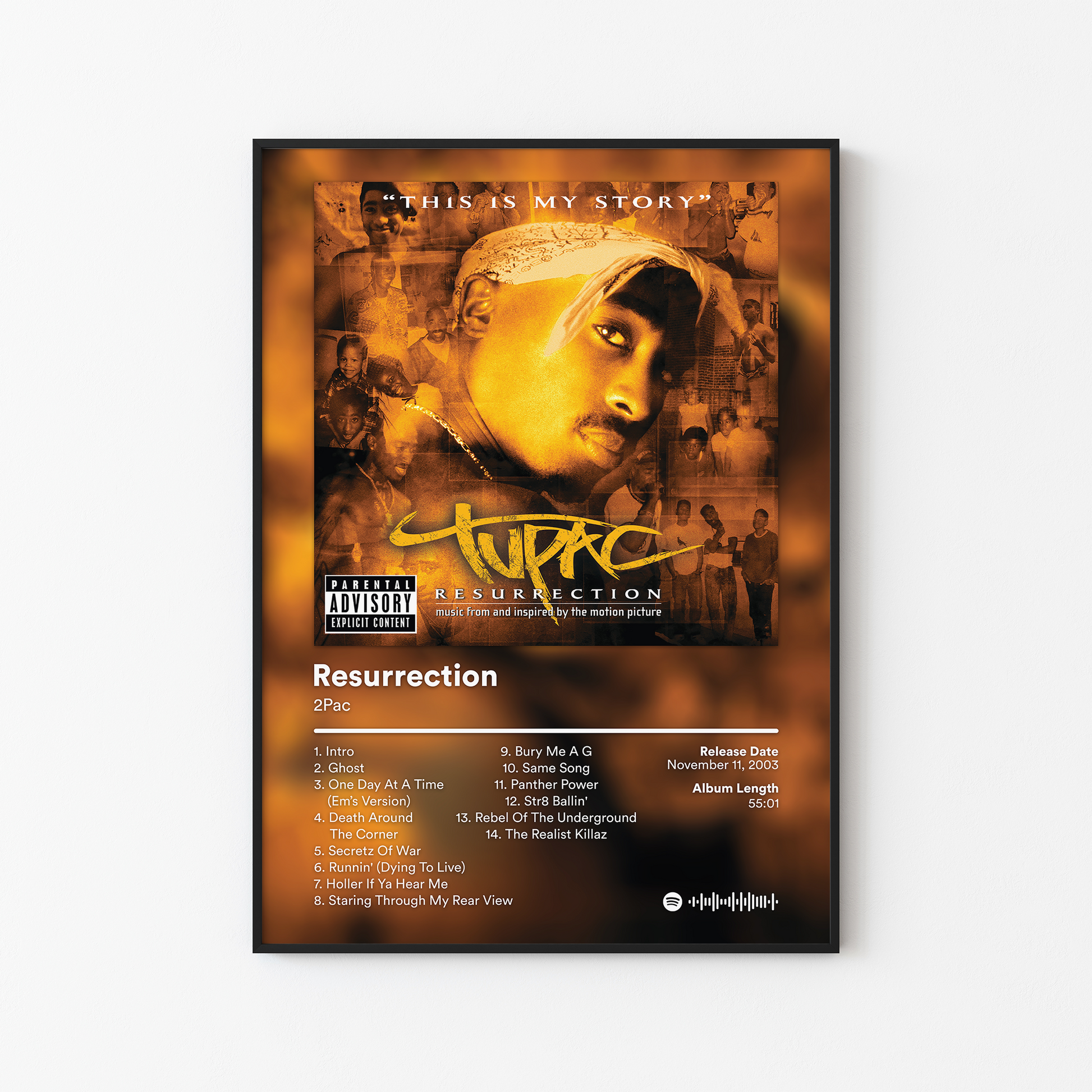 2Pac Resurrection Album Poster