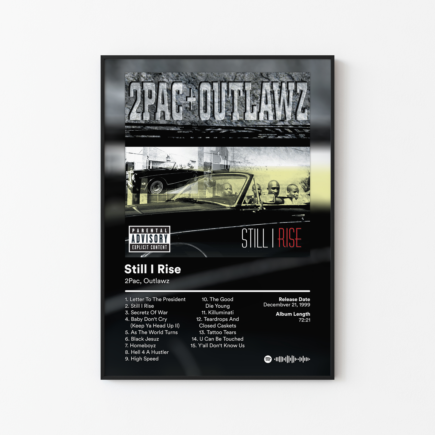 2Pac Still I Rise Album Poster