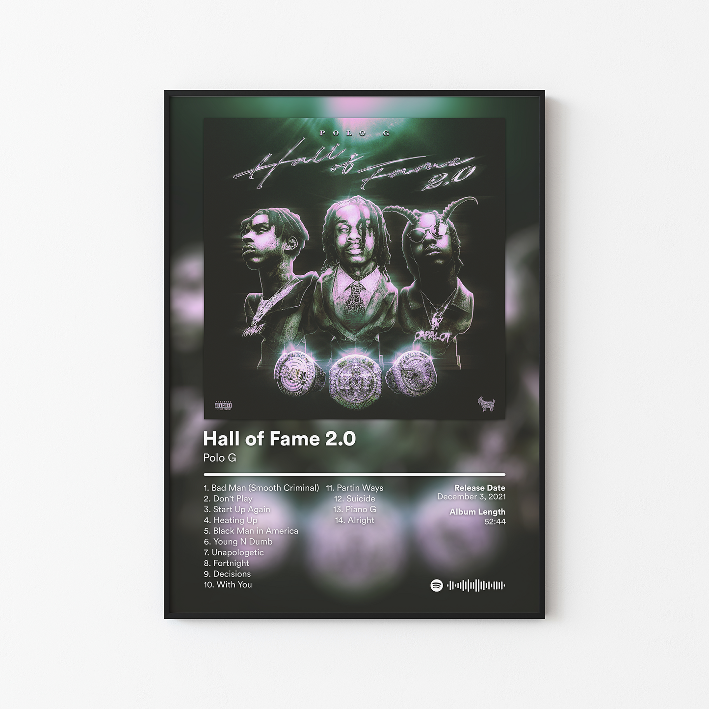 Polo G Hall of Fame 2.0 Album Poster