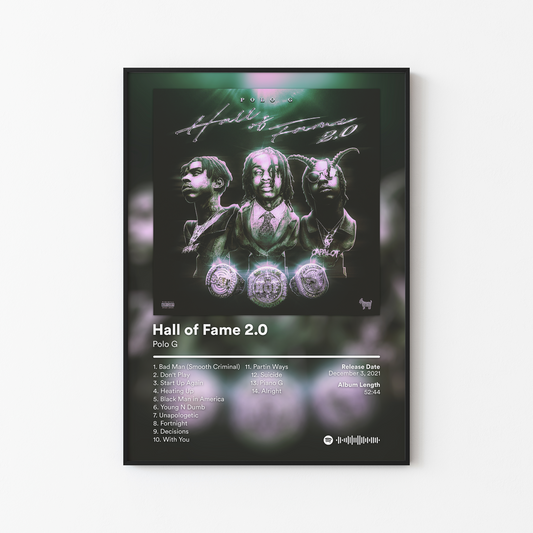 Polo G Hall of Fame 2.0 Album Poster